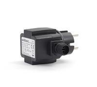 Wiltec Transformateur 230 V en 12 V - 45 x 85 x 70 mm - 600 mA 7,2 VA AC/AC - IP 44 - Adapteur de Réseau Jebao avec Raccord vissé, 2 pôles - source de courant pour Éclairage Pompes Bassins