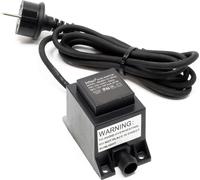 Wiltec Transformateur 230 V en 12 V – 81 x 50 x 63 mm – 1670 mA 20 VA AC/AC – IP68 – Adapteur de Réseau Jebao avec Raccord vissé, 2 pôles – source de courant pour Éclairage Pompes Bassins