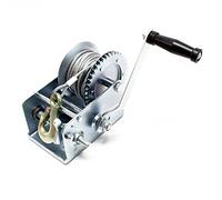 Wiltec Treuil à câble manuel de halage - en Acier galvanisé - Charge max. 1100 kg - câble 8 m - Rapport de transmision 4:1 8:1 - avec Manivelle - pour Bateau Auto