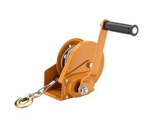Wiltec Treuil à câble manuel de halage - en Acier galvanisé - Charge max. 540 kg - câble 10 m - Rapport de transmision 4,2:1 - avec Manivelle - pour Bateau Auto