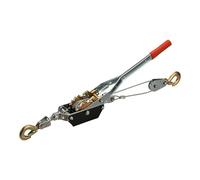 Wiltec Treuil manuel avec câble métallique de 1,8 m jusqu'à 1000 kg, palan à 2 crochets, cabestan avec crochets de sécurité