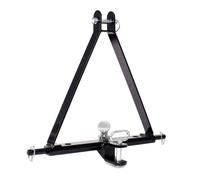 Wiltec Triangle d’attelage 610 mm Barre Remorquage Agricole Rail triangulaire Cat. 1 Anti-rotation