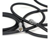 Wiltec Tuyau avec gaine textile Aérographe Airbrush - 2x G 9,51 mm (1/8") Femelle - Longueur de 3 m - Flexible pneumatique pression pour air comprimé