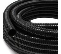 Wiltec Tuyau d'aspiration noir – 10 m / Ø 20 mm (3/4") / 110 g/m – avec Spirale de renforcement – Tube souple sans pression en PVC – pour Arrosage Irrigation Jardinage Évacuation Refoulement