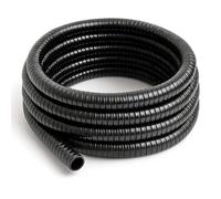 Wiltec Tuyau d'aspiration noir - 10 m/Ø 20 mm (3/4") / 110 g/m - avec Spirale de renforcement - Tube souple sans pression en PVC - pour Arrosage Irrigation Jardinage Évacuation Refoulement
