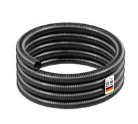 Wiltec Tuyau d'aspiration noir - 25 m/Ø 40 mm (1 1/2") / 270 g/m - avec Spirale de renforcement - Tube souple sans pression en PVC - pour Arrosage Irrigation Jardinage Évacuation Refoulement
