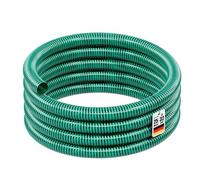 Wiltec Tuyau d'aspiration vert - 25 m/Ø 32 mm (1 1/4") / 330 g/m - avec Spirale de renforcement - Tube à pression souple en PVC - pour Arrosage Irrigation Jardinage Évacuation Refoulement