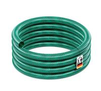 Wiltec Tuyau d'aspiration vert - 5 m / Ø 40 mm (1 1/2"") / 470 g/m - avec Spirale de renforcement - Tube à pression souple en PVC - p