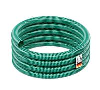 Wiltec Tuyau d'aspiration vert - 5 m/Ø 25 mm (1") - avec Spirale de renforcement - Tube à pression souple en PVC - pour Arrosage Irrigation Jardinage Évacuation Refoulement