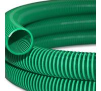 Wiltec Tuyau d'aspiration vert – 50 m / Ø 20 mm (3/4") / 200 g/m – avec Spirale de renforcement – Tube à pression souple en PVC – pour Arrosage Irrigation Jardinage Évacuation Refoulement