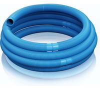 Wiltec Tuyau piscine bleu – 12 m de long, Ø 32 mm – Tuyau solaire flottant à sections préformées – 165 g/m – Europe – Boyau d’aspiration solaire