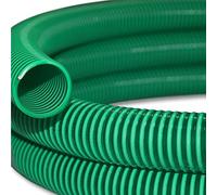 Wiltec Tuyau spiralé de refoulement - 5 m - Vert Flexible - Ø 32 mm (1 1/4") - avec Spirale de renforcement - évcuation, écoulement, drainage, arrosage sans pression