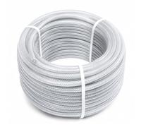 Wiltec Tuyau tissé en PVC avec un diamètre intérieur de 19 mm, une épaisseur de paroi de 3,5 mm et une longueur de 25 m, tuyau alimentaire jusqu’à 10 bars max.