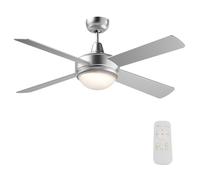 Wiltec Ventilateur de plafond silencieux 65 W, 4 pales, Ø 130 cm, max.