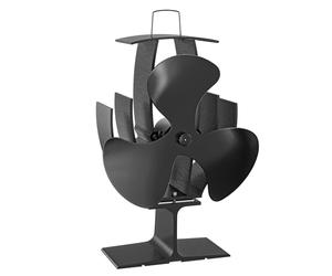 WilTec Ventilateur de poêle à bois - 3 Pales - 1100 tr/min - 60-350 °C - Autoalimentation thermique par Chaleur Sans courant - Distribution homogène de chaleur de cheminée