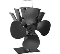 Ventilateur de poêle Bois 4 Hélices 70-350°C Autoalimentation thermique par Chaleur Sans courant