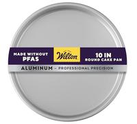 WILTON 0261225 Moule à Gâteau Carré Ronde Métal 10 x 2 cm