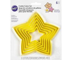 WILTON 0264384 Coupoir Etoile Plastique 17,55 x 15,09 x 1,47 cm Set de 6