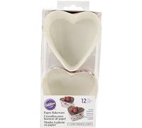 WILTON 0267345 Moule à Gâteau Cœur Jetables 7,6 cm 12 Pièces