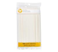 Wilton 100 Bâtons pour Cake Pops Bâtons en Papier pour Cake Pops et Sucettes - 15 cm de Long - Bâtonnets Alimentaires Idéal pour Lollipops et Confiseries - 15 cm