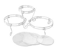 Wilton - 307-352 - Ensemble de Presentoirs Blancs a Volutes pour Gateaux et Desserts, Presentoirs pour Gateaux de Mariage