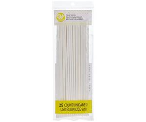 Wilton Batonnet Pop Cake 20 cm, 25 Pièces Baton Sucette en Papier de Qualité Alimentaire pour Faire des Sucettes, des Gâteaux, des Desserts - 25 Pièces