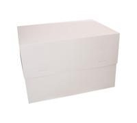 Wilton Boîte à Gâteau Hauteur Ajustable - Boîte Carrée en Carton avec Couvercle pour Transporter Gâteaux de Mariage & Gâteaux à Étages - 40 x 30 cm - Hauteur 20-28 cm