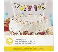 Wilton Cake Topper Yay! | Set de Cake et Cupcake Toppers avec le Mot « Yay!!! » en Lettres Colorées à Motifs, Décoration pour Gâteaux d'Anniversaire