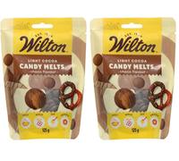 Wilton - Candy Melts Cacao Clair: Bonbons fondants au Goût de chocolat pour Mouler, Tremper et Décorer - Optimal pour Cake Pops, Bonbons, Gâteaux et Enrobage de Friandises - 125 g (Lot de 2)