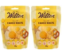 Wilton - Candy Melts Jaune: Bonbons fondants au Goût de Sucré et crémeux pour Mouler, Tremper et Décorer - Optimal pour Cake Pops, Bonbons, Gâteaux et Enrobage de Friandises - 125 g (Lot de 2)