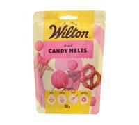Wilton - Candy Melts Rose: Bonbons fondants au Goût de Sucré et crémeux pour Mouler, Tremper et Décorer - Optimal pour Cake Pops, Bonbons, Gâteaux et Enrobage de Friandises - 125 g