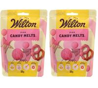 Wilton - Candy Melts Rose: Bonbons fondants au Goût de Sucré et crémeux pour Mouler, Tremper et Décorer - Optimal pour Cake Pops, Bonbons, Gâteaux et Enrobage de Friandises - 125 g (Lot de 2)