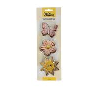 Wilton Cookie Cutter Butterfly Flower Sun: Emporte-pièces en Acier Inoxydable pour Biscuits, Cookies et Décorations en Fondant, Lave-Vaisselle - Set/3