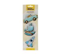Wilton Cookie Cutter Car Rocket Boat: Emporte-pièces en Acier Inoxydable pour Biscuits, Cookies et Décorations en Fondant, Lave-Vaisselle - Set/3