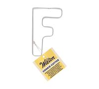 Wilton Cookie Cutter Letter F: Emporte-pièces Alphabet en Acier Inoxydable pour Biscuits, Cookies et Décorations en Fondant, Lave-Vaisselle - 8 cm