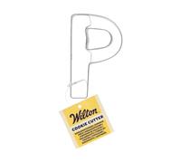 Wilton Cookie Cutter Letter P: Emporte-pièces Alphabet en Acier Inoxydable pour Biscuits, Cookies et Décorations en Fondant, Lave-Vaisselle - 8 cm