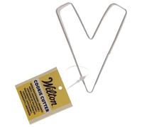 Wilton Cookie Cutter Letter V: Emporte-pièces Alphabet en Acier Inoxydable pour Biscuits, Cookies et Décorations en Fondant, Lave-Vaisselle - 8 cm