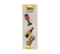 Wilton Cookie Cutter Wine Bottle Glass Falling Star: Emporte-pièces en Acier Inoxydable pour Biscuits, Cookies et Décorations en Fondant, Lave-Vaisselle - Set/3