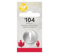 Wilton Douille à douille - 104 RVS pour poche à douille - Outils de décoration de gâteau DIY Accessoires de pâtisserie pâtisseries gâteaux muffins churros réutilisables passe au lave-vaisselle - -104