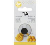 Wilton Douille à Pâtisserie #1A Ronde, Douille Professionnelle Métallique Buse de Glaçage Réutilisable pour la Décoration de Gateaux, Muffins et de Cupcakes
