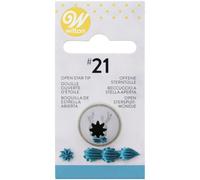 Wilton Douille à Pâtisserie #21 D'Étoile Ouverte, Douille Professionnelle Métallique Buse de Glaçage Réutilisable pour la Décoration de Gateaux, Muffins et de Cupcakes