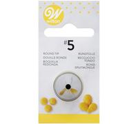 Wilton Douille à Pâtisserie #5 Ronde, Douille Professionnelle Métallique Buse de Glaçage Réutilisable pour la Décoration de Gateaux, Muffins et de Cupcakes