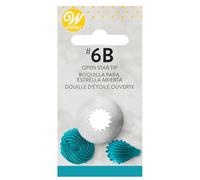 Wilton Douille à Pâtisserie #6B D'Étoile Ouverte, Douille Professionnelle Métallique Buse de Glaçage Réutilisable pour la Décoration de Gateaux, Muffins et de Cupcakes