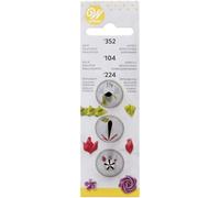 Wilton Douilles Pétale, Fleur & Feuillage – Taille standard, 3 pièces, Argenté