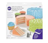 Wilton Douilles à Pâtisserie Deluxe Set/46, Douilles Professionnelle Métallique Buse de Glaçage Réutilisable pour la Décoration de Gateaux, Muffins et de Cupcakes - Set/46