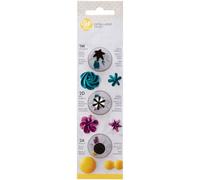 Wilton Douilles à Pâtisserie Set X-Large #1M, #2D, #2A, Douilles Professionnelle Métallique Buse de Glaçage Réutilisable pour la Décoration de Gateaux, Muffins et de Cupcakes