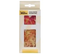 Wilton Edible Wafer Decorations Flowers et Butterflies Orange Pink: Fleurs et papillons en papier comestible orange rose, Impeccable pour décorer des gâteaux et cupcakes - Lot de 30