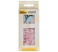 Wilton Edible Wafer Decorations Flowers et Butterflies Pastel Pink: Fleurs et papillons en papier comestible rose pastel, Impeccable pour décorer des gâteaux et cupcakes - Lot de 30