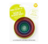 Wilton Emporte-pièces Double-face Rond Set de 6 : Emporte-pièces Métal pour Biscuits et Fondant Découpe Pâte à Sucre et Décoration de Gâteaux - Lot 6 Pièces
