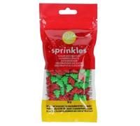 Wilton Holiday Trees & Socks 3D Sprinkle Mix 56 g : Décorations en Sucre de Noël en Forme de Sapins et Chaussettes pour Cupcakes, Biscuits et Gâteaux